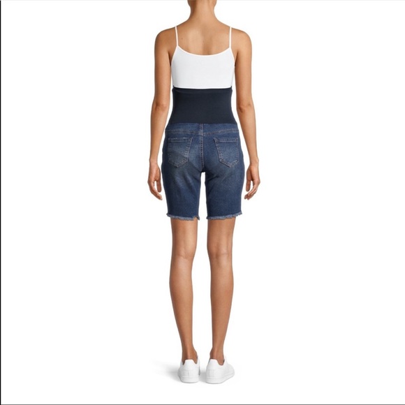 Maternity Denim Bermuda Shorts withFull Panel - Picture 4 of 6